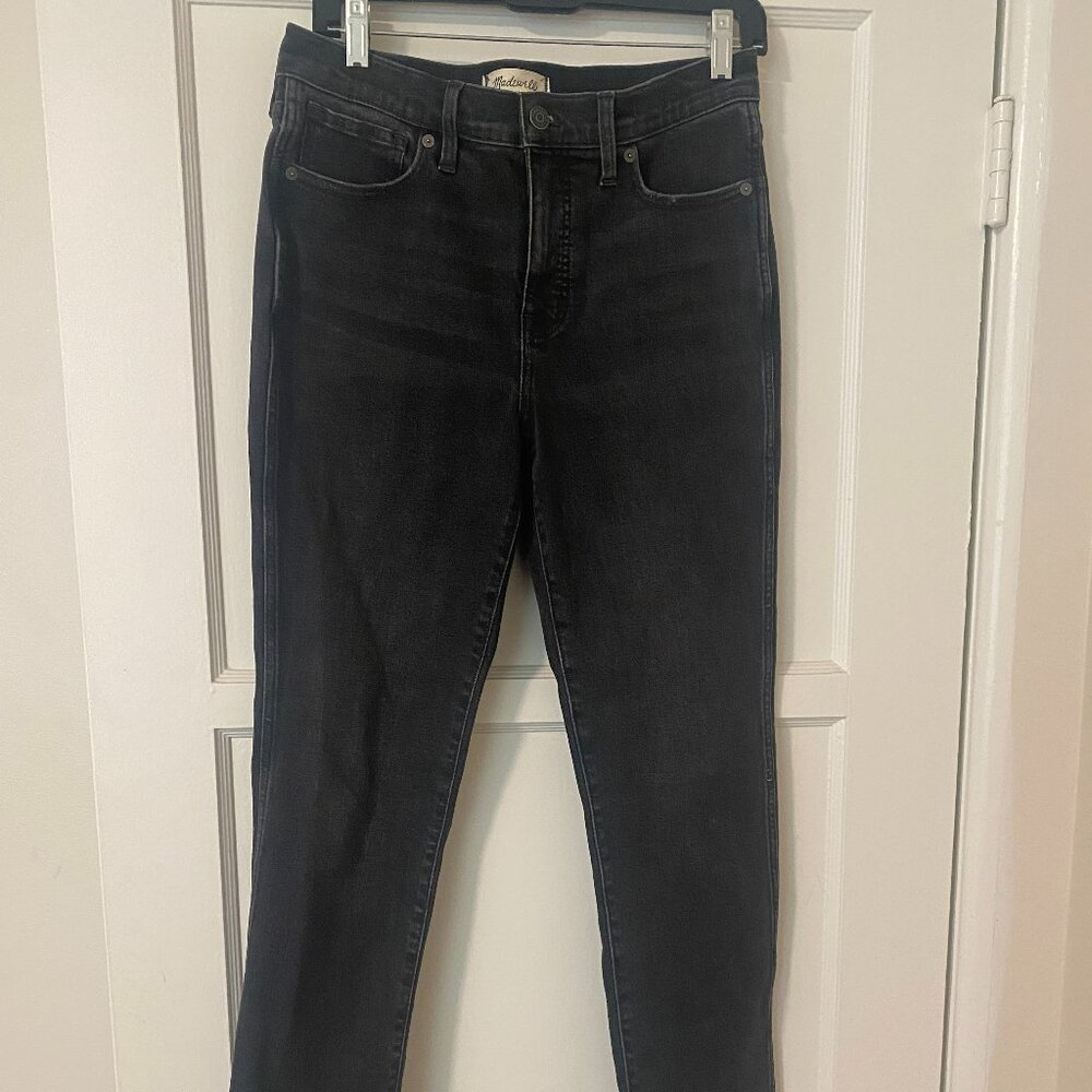 Madewell Stovepipe demin jeans - dark grey, stretch, size 28